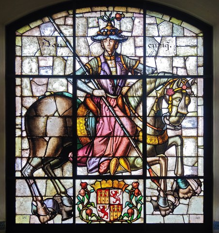 Stained glass Don Enriq in the Alcázar. Segovia, Spain