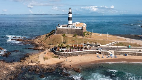 Forte de Santo Antônio  Farol da Barra Salvador Bahia Vista Aérea 2021 0149