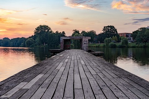 Münster, Aasee, Pier    2020    9215 7