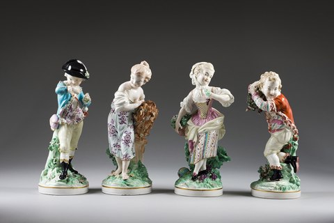 Porslinsfigurer. Årstiderna   Hallwylska museet   87116